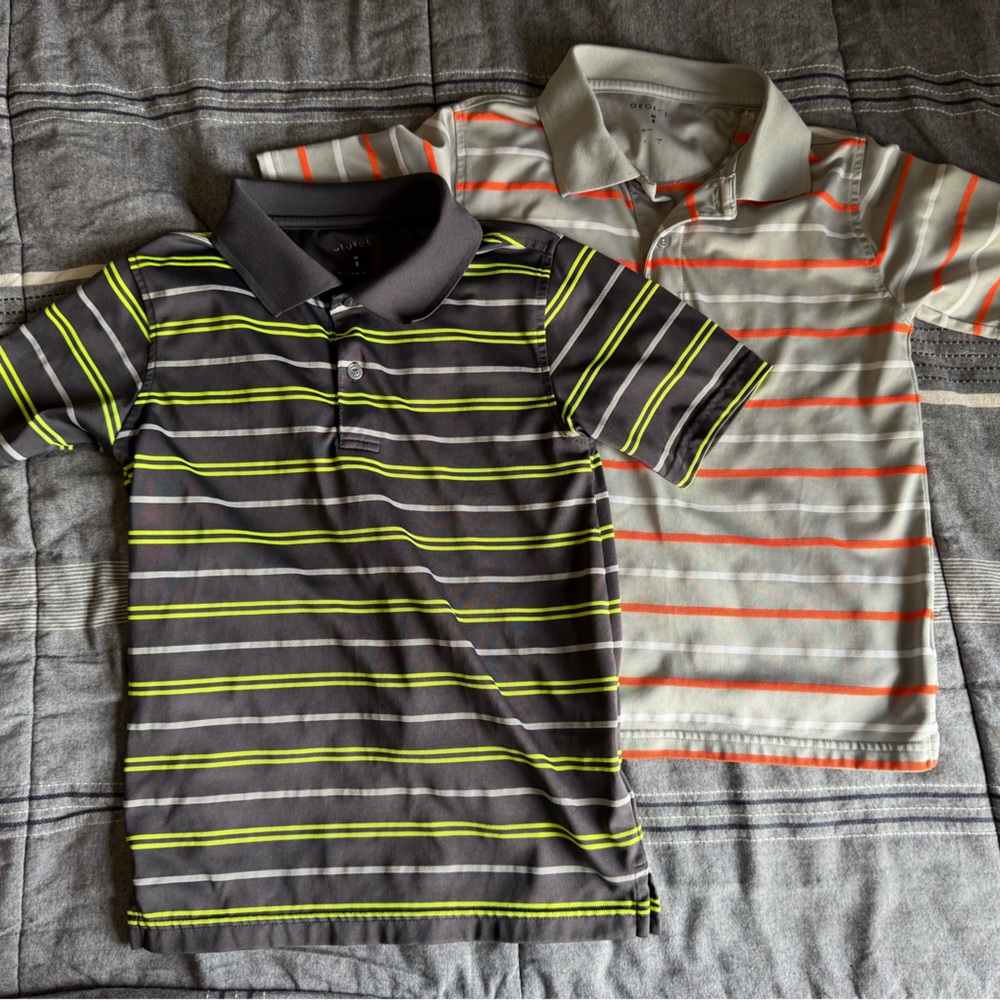 George Gray and Orange Polo Shirt
